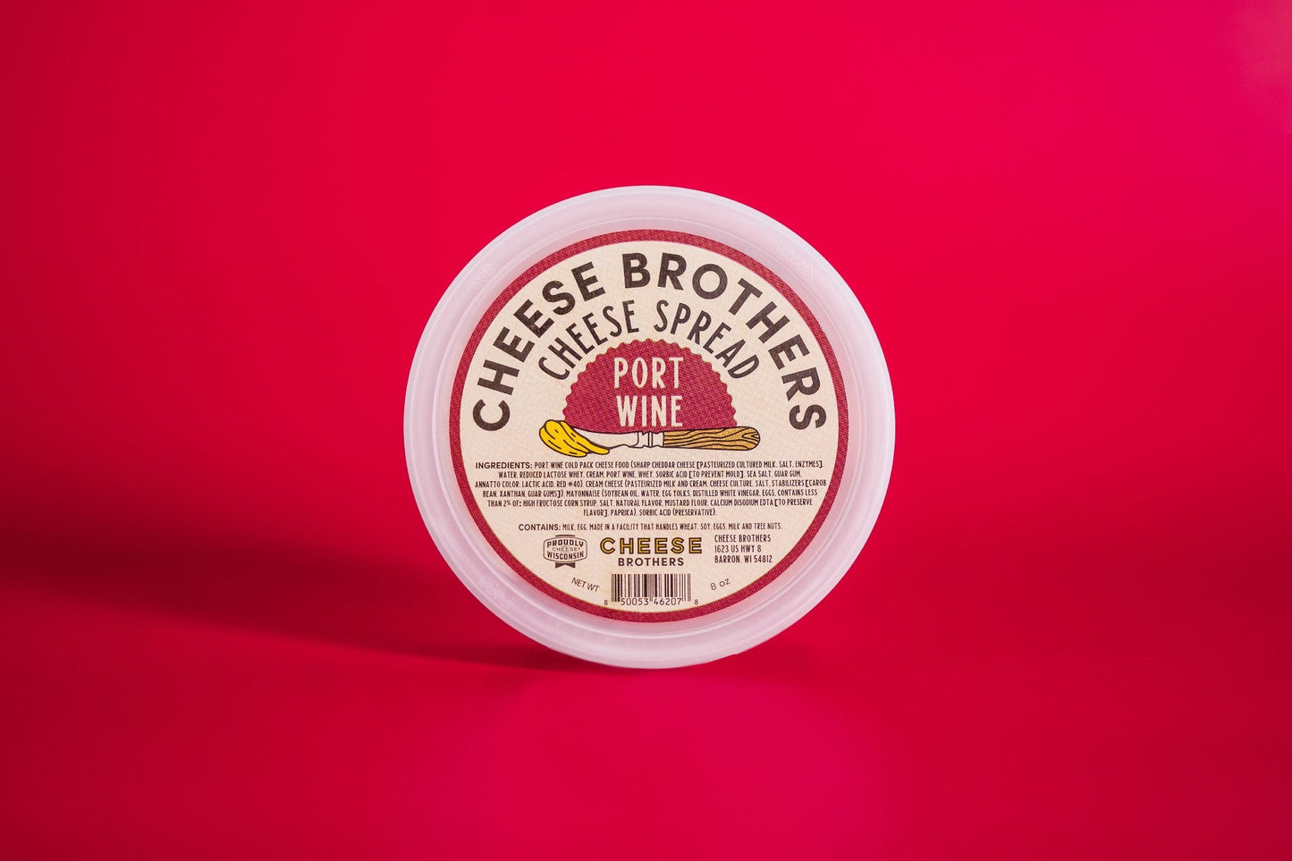 Port Wine Cheese Spread - Sweet & Nutty Wisconsin Cheddar with Port Wine