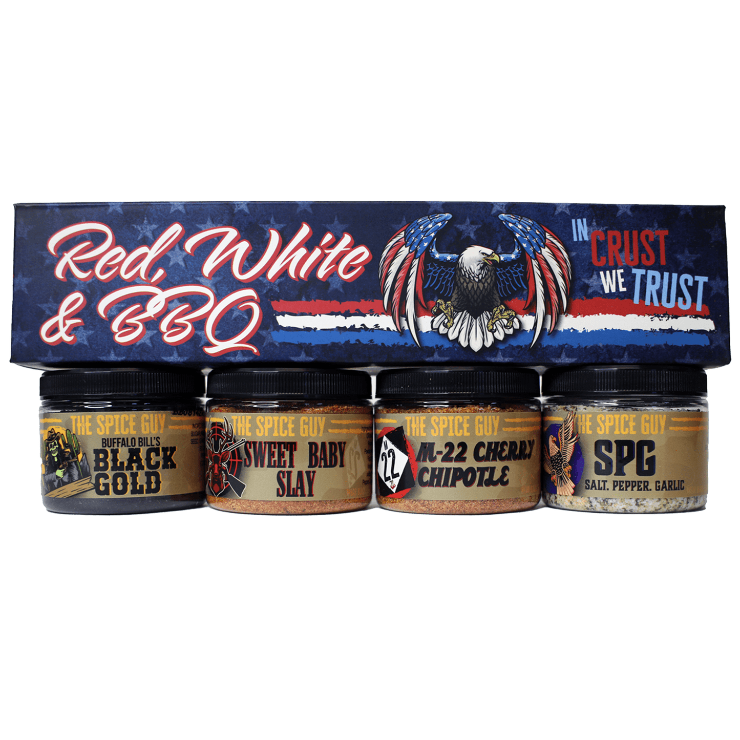 Red, White & BBQ Box – All-American Rubs for Burgers, Ribs & Brisket