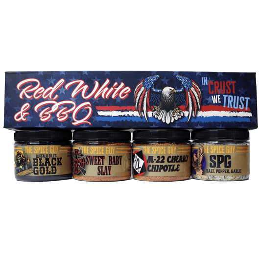 Red, White & BBQ Box – All-American Rubs for Burgers, Ribs & Brisket