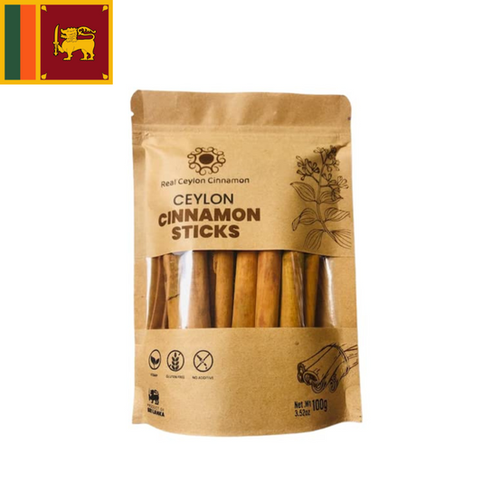 Sri Lankan Pure Fresh Cinnamon Sticks - 100g Pack | Taste The Planet