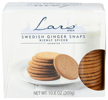 Swedish Lars Own Gingersnap Cookies – Crispy, Spiced Delights, 10.6 oz Box - Taste The Planets