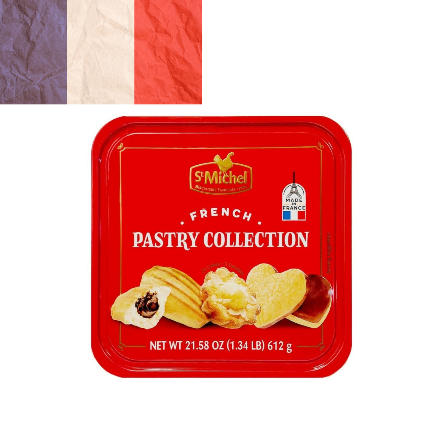 French St. Michel Pastry Collection Tin 21.6 oz (1.34lb) 612g