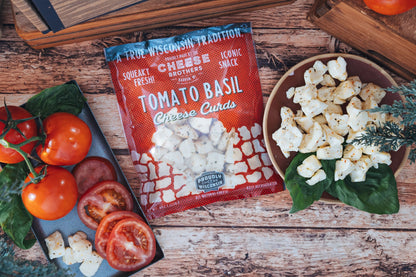 Tomato Basil Cheese Curds - Fresh Wisconsin Curds with Garden Herb Flavor
