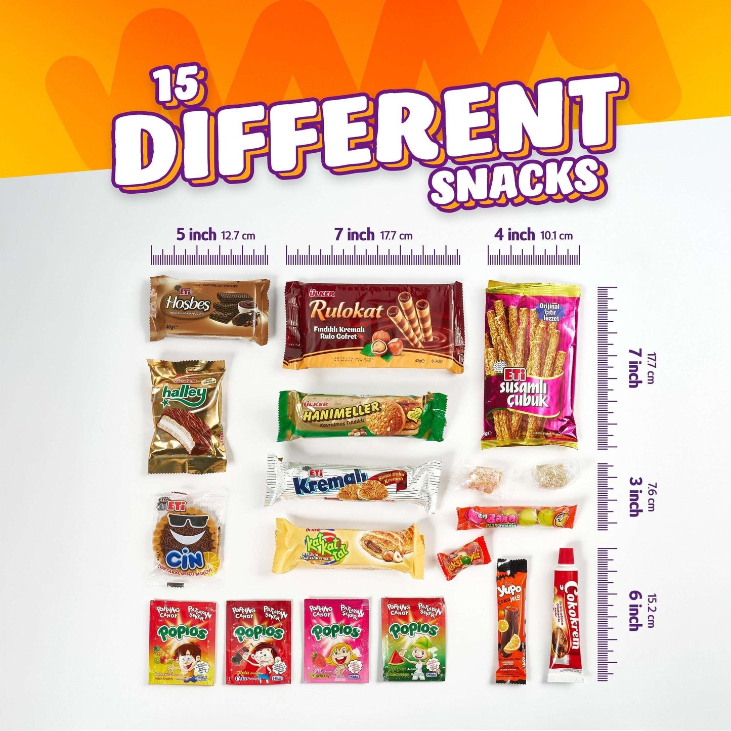 Turkish Snack Box Full-Size International Snack Boxes 15 PCs - 40 PCs | Taste The Planets 