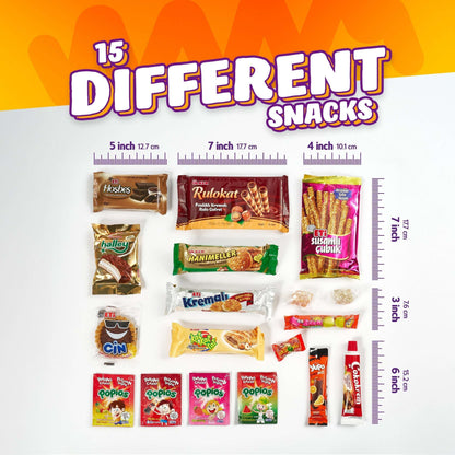 Turkish Snack Box Full-Size International Snack Boxes 15 PCs - 40 PCs | Taste The Planets 