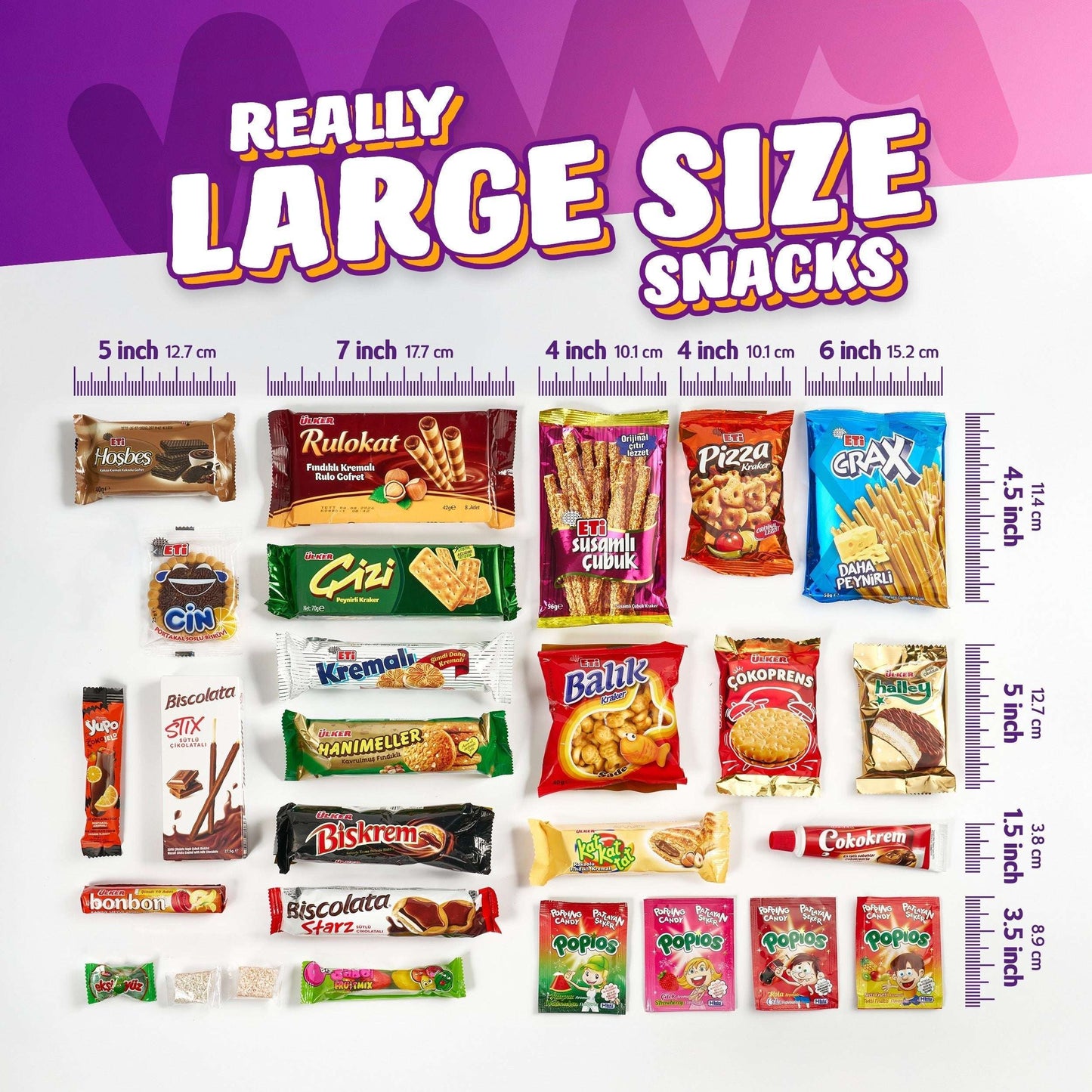 Turkish Snack Box Full-Size International Snack Boxes 15 PCs - 40 PCs | Taste The Planets 